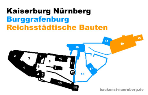 Lageplan der Nürnberger Burg